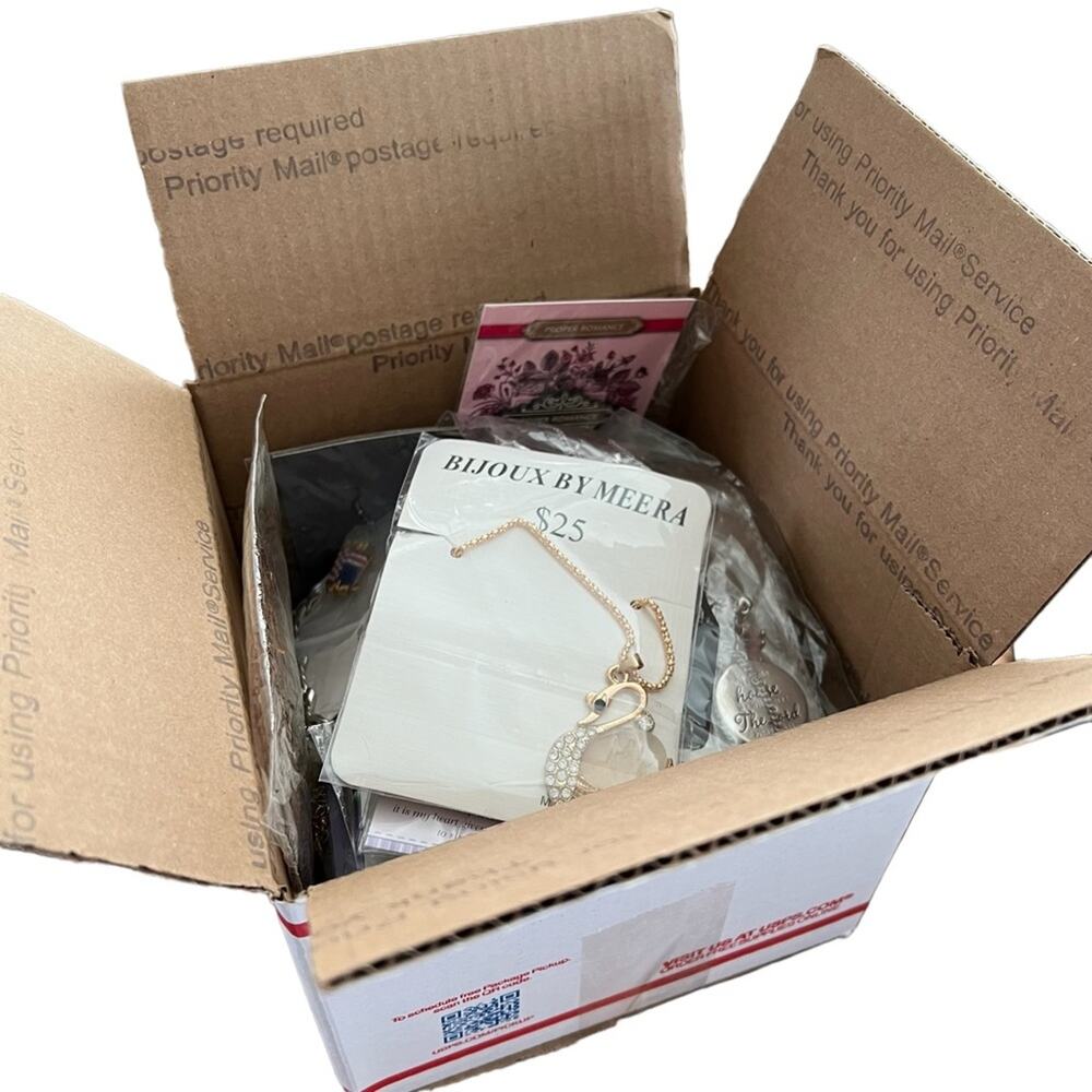 50 items inventory wholesale lot of new with tags jewelry Inventory box